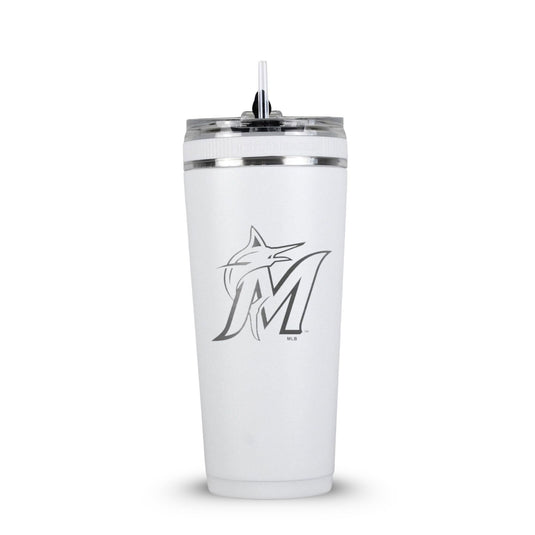 Ice Shaker - Officially Licensed Miami Marlins 26oz Flex Bottle