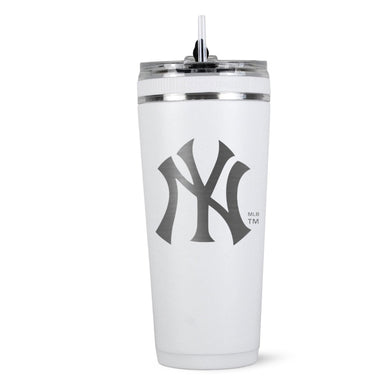 Ice Shaker - Officially Licensed New York Yankees 26oz Flex Bottle - White