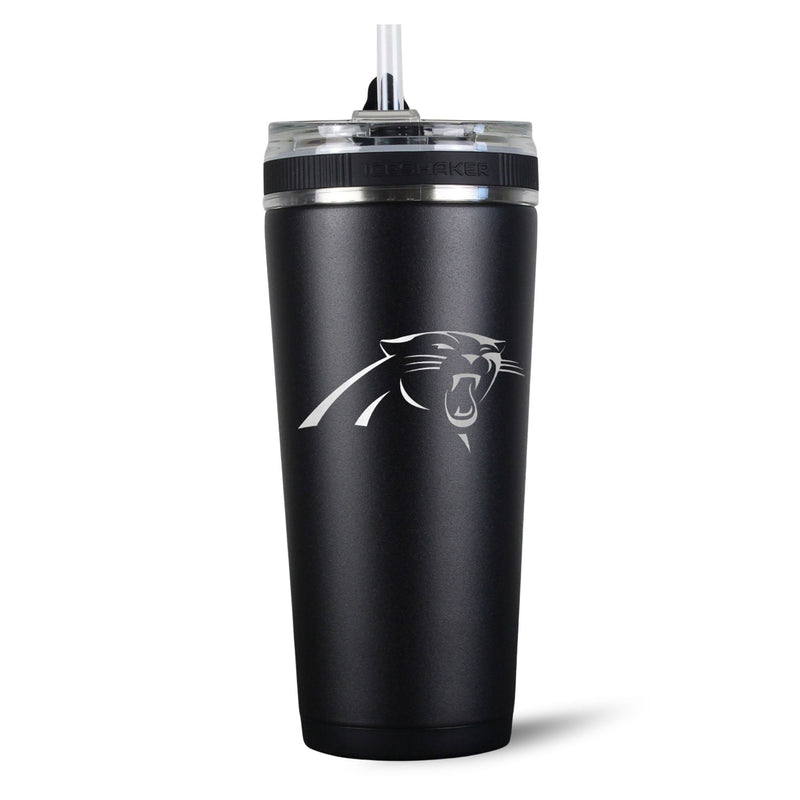 Load image into Gallery viewer, Ice Shaker - Officially Licensed Carolina Panthers 26oz Flex Bottle
