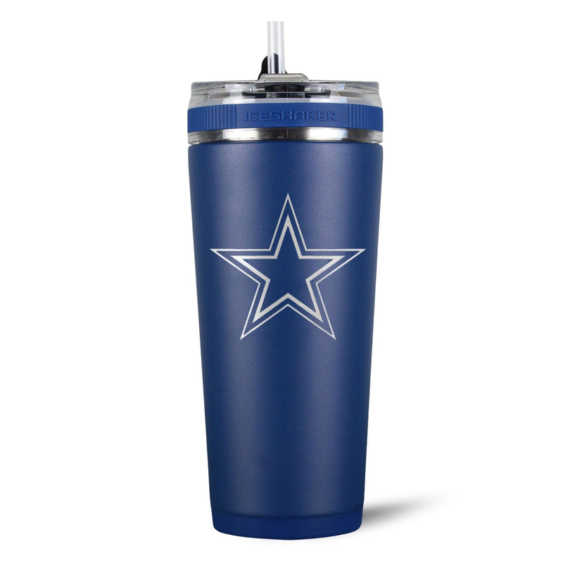 Load image into Gallery viewer, Ice Shaker - Officially Licensed Dallas Cowboys 26oz Flex Bottle
