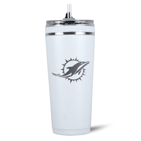 Ice Shaker - Officially Licensed Miami Dolphins 26oz Flex Bottle