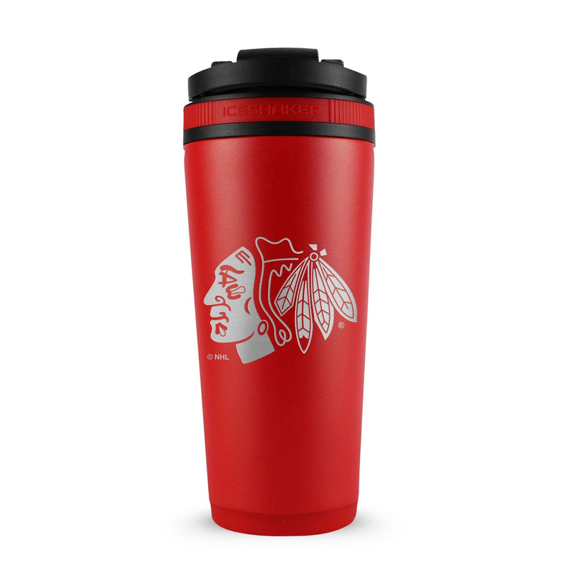 Load image into Gallery viewer, Ice Shaker - Officially Licensed Chicago Blackhawks 26oz Ice Shaker
