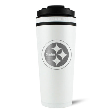 Ice Shaker - Officially Licensed Pittsburgh Steelers 26oz Ice Shaker - White