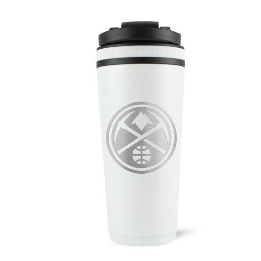 Ice Shaker - Officially Licensed Denver Nuggets 26oz Ice Shaker - White