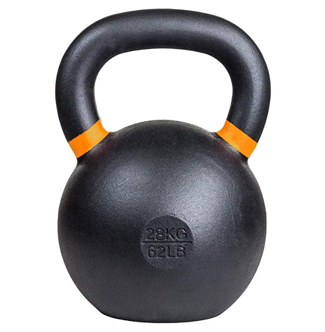 Load image into Gallery viewer, SoCal Kettlebellz - 28 kg (62 lb) Powder-Coated Cast-Iron Kettlebell – Black
