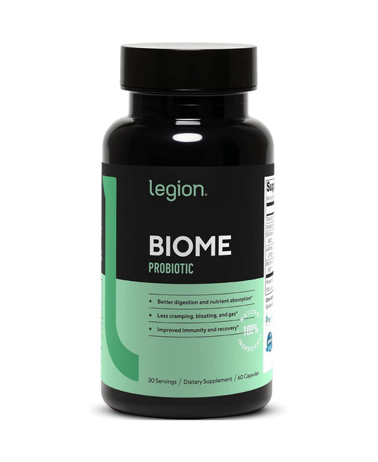 Legion Athletics Biome Probiotic bottle