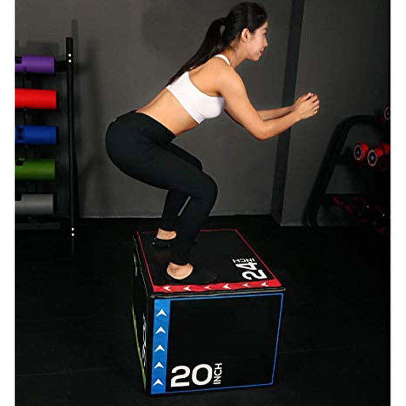 Load image into Gallery viewer, BalanceFrom Fitness 3 in 1 60 Pounds Foam Plyometric Box Jumping Exercise, Black
