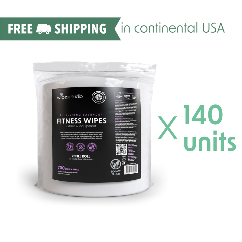 Load image into Gallery viewer, Wipex Co. - 700 Plant-Based Gym Wipes Bulk Refill Roll | Natural Fitness Equipment Wipes
