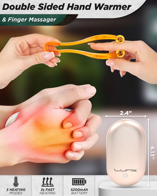 Lunix - LX7 Touchscreen Hand Massager White