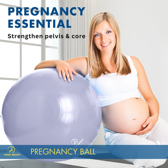 ProBody Pilates - Pregnancy Ball for Maternity, Labor and Birth. Includes Pregnancy Guide. (Lilac)