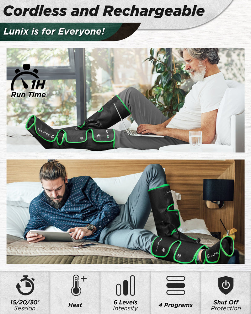 Load image into Gallery viewer, Lunix - LX1 FOOT AND CALF COMPRESSION MASSAGER GREEN
