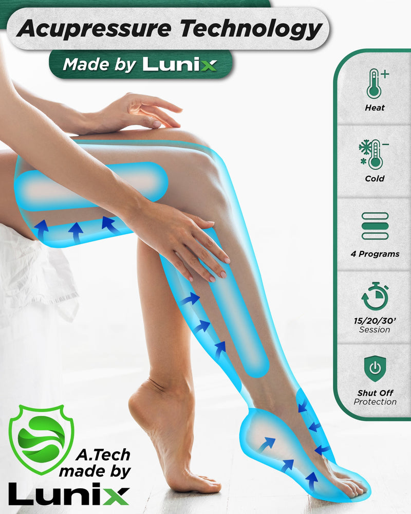 Load image into Gallery viewer, Lunix - LX10 FULL LEG COMPRESSION MASSAGER, WITH HOT/COLD PACK GREEN
