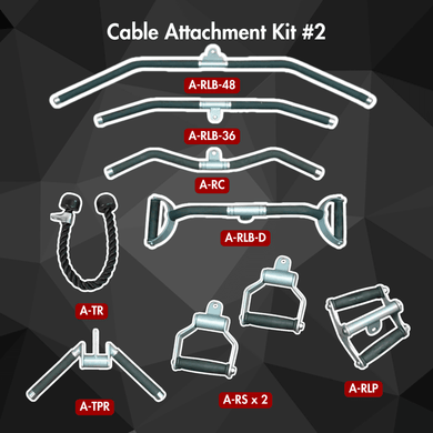 Muscle D Fitness - Essentials Cable Attachment Kit - Cable Attachment Kit #2 - 48 & 36