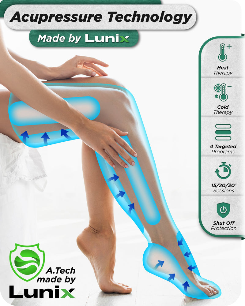 Load image into Gallery viewer, Lunix - LX10 FULL LEG COMPRESSION MASSAGER WITH HOT/COLD PACK - GREEN - UPGRADED
