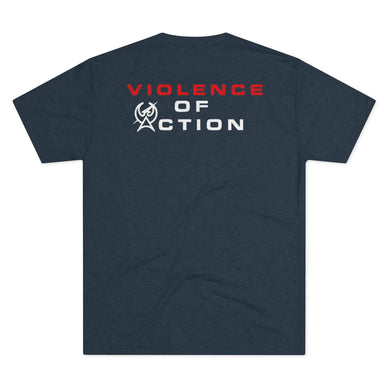 Ataclete - Navy Men's Violence of Action Tri-Blend Crew Tee