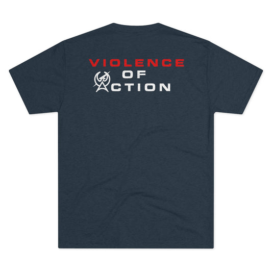 Ataclete - Navy Men's Violence of Action Tri-Blend Crew Tee