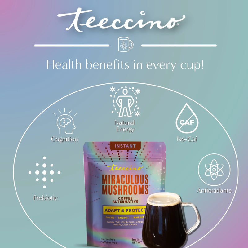 Load image into Gallery viewer, Teeccino - Miraculous Mushrooms® Adapt &amp; Protect Instant Herbal Coffee
