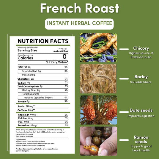 Teeccino - Instant French Roast Herbal Coffee