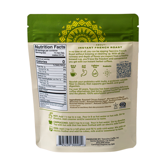 Teeccino - Instant French Roast Herbal Coffee