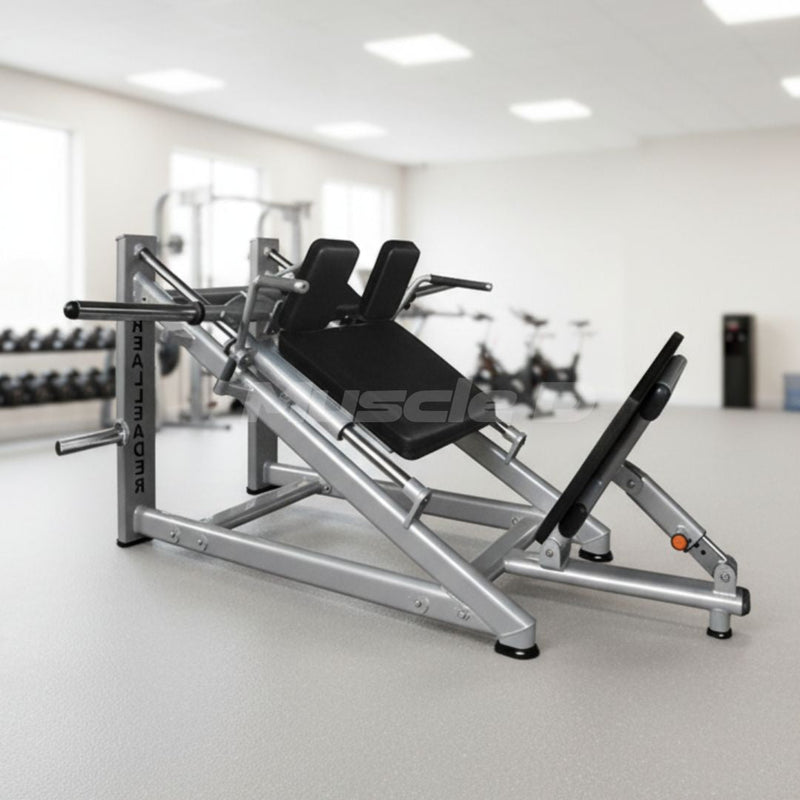 Load image into Gallery viewer, Muscle D Fitness - 30-Degree Linear Hack Squat Machine - Plate-Loaded - Adjustable Foot Plate
