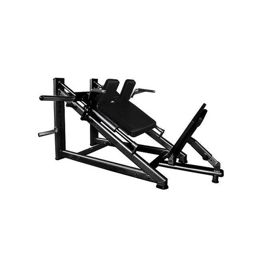 Muscle D Fitness - 30-Degree Linear Hack Squat Machine - Plate-Loaded - Adjustable Foot Plate