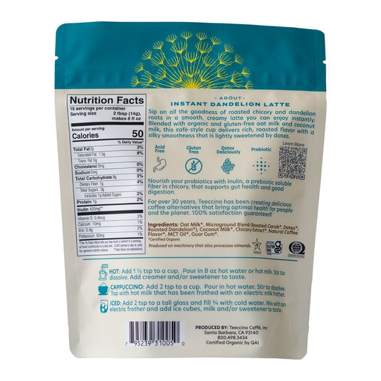 Teeccino - Instant Dandelion Herbal Latte