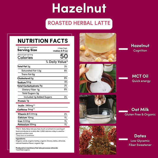 Teeccino - Instant Hazelnut Herbal Latte