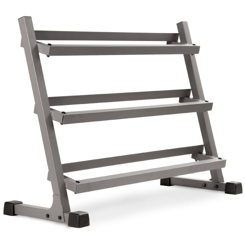 Load image into Gallery viewer, XMARK - 10-Pairs, 5 to 50 lbs. Hex Dumbbells Includes 3-Tier Storage Rack
