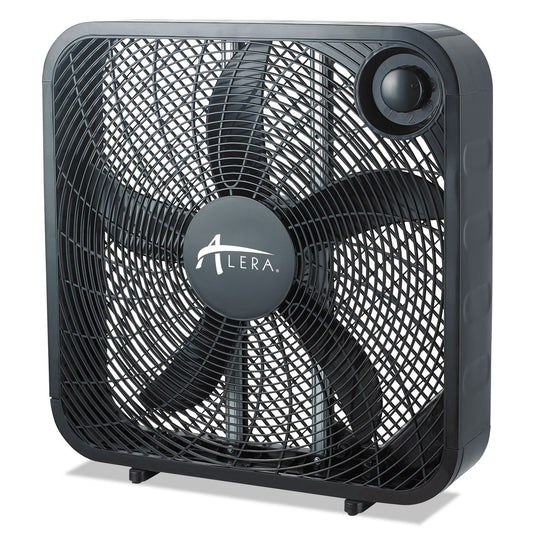 Alera - 3-Speed Slim Box Fan, Black