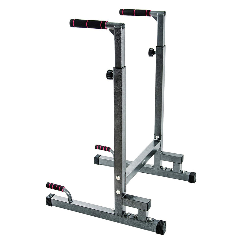 Load image into Gallery viewer, BalanceFrom Multi Function Home Gym Exercise Dip Stand, 500lb Capacity, Gray
