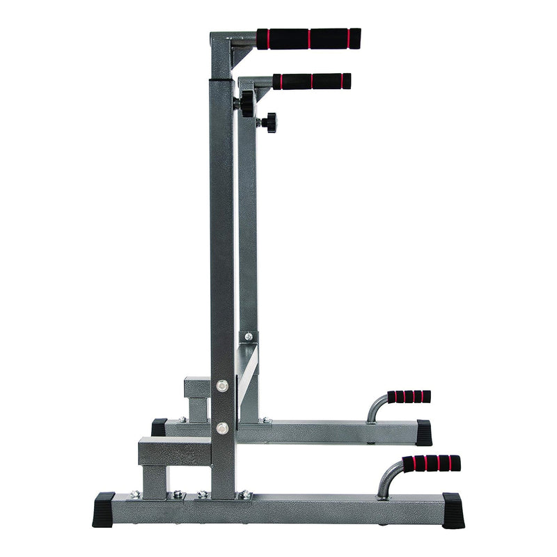 Load image into Gallery viewer, BalanceFrom Multi Function Home Gym Exercise Dip Stand, 500lb Capacity, Gray
