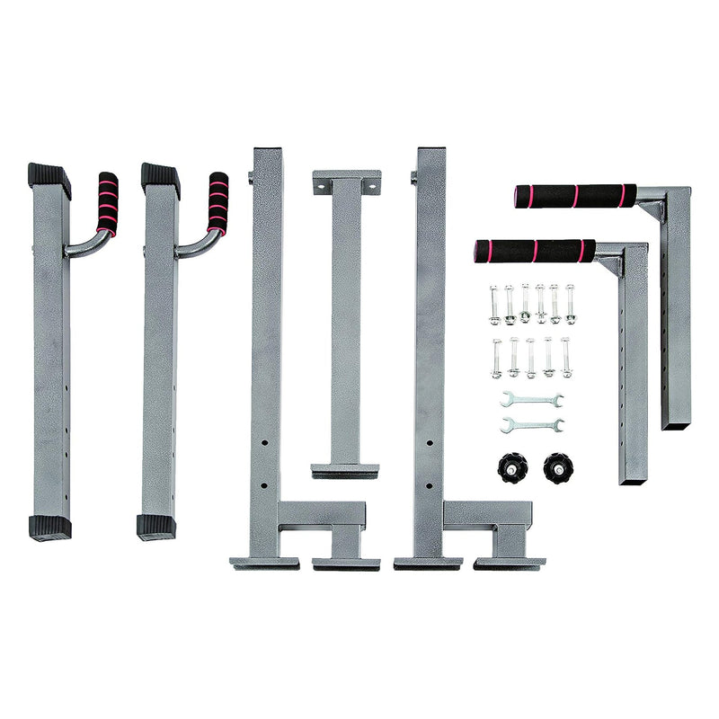 Load image into Gallery viewer, BalanceFrom Multi Function Home Gym Exercise Dip Stand, 500lb Capacity, Gray
