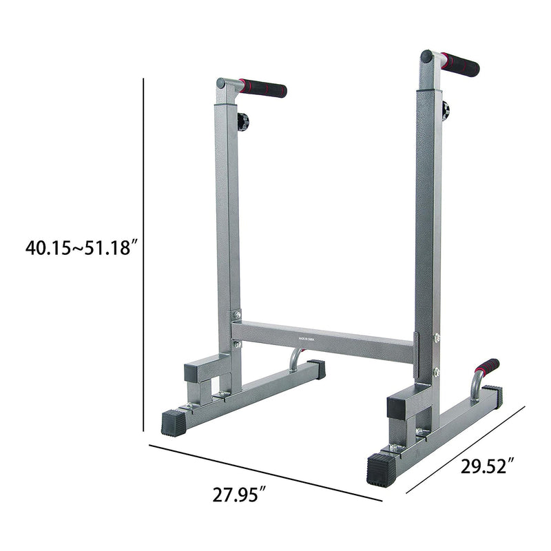 Load image into Gallery viewer, BalanceFrom Multi Function Home Gym Exercise Dip Stand, 500lb Capacity, Gray
