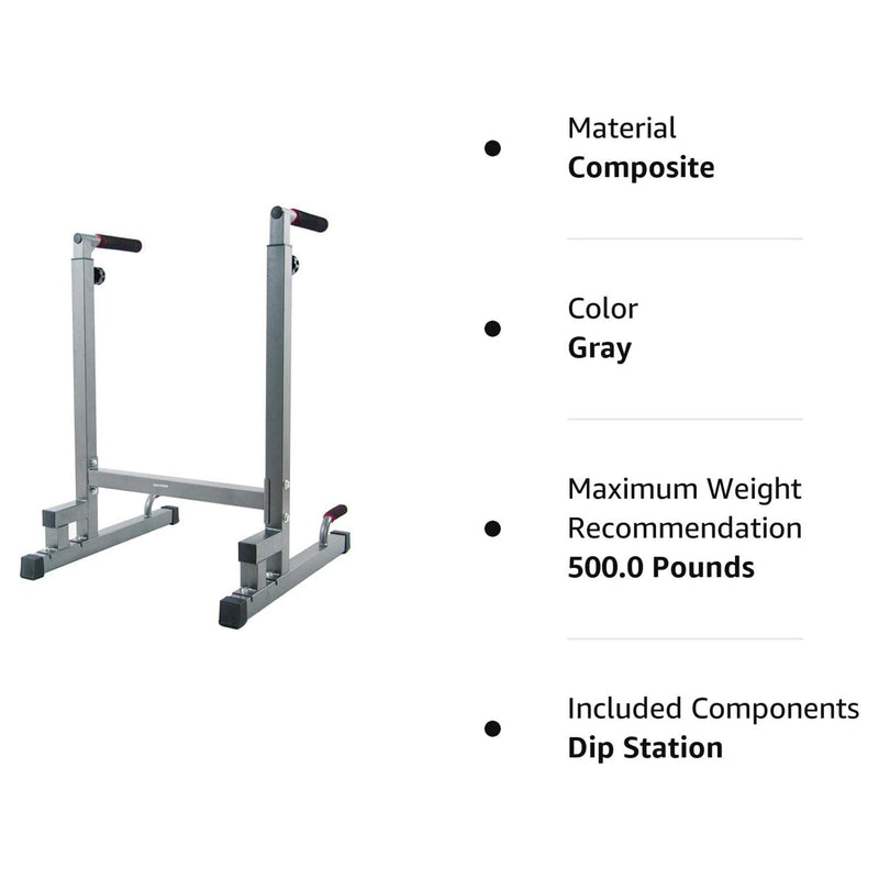 Load image into Gallery viewer, BalanceFrom Multi Function Home Gym Exercise Dip Stand, 500lb Capacity, Gray
