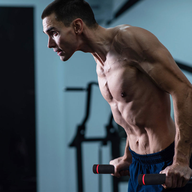 Load image into Gallery viewer, BalanceFrom Fitness - Multi-Function Home Gym Exercise Dip Stand, 500lb Capacity, Yellow
