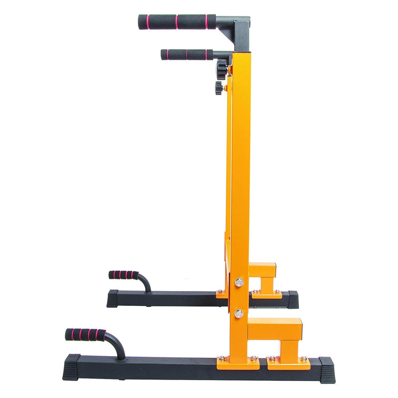 Load image into Gallery viewer, BalanceFrom Multi-Function Home Gym Exercise Dip Stand, 500lb Capacity, Yellow
