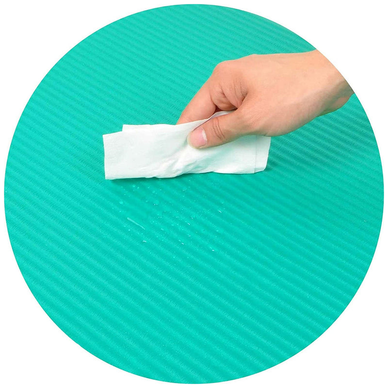 Load image into Gallery viewer, BalanceFrom Fitness GoCloud 1&quot; Extra Thick Exercise Mat w/Carrying Strap, Green
