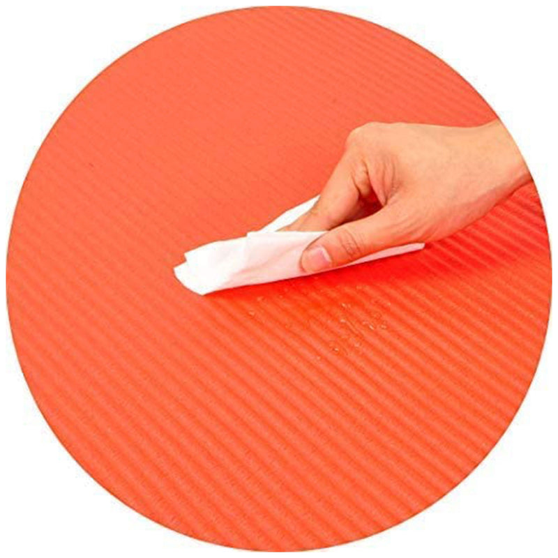 Load image into Gallery viewer, BalanceFrom Fitness GoCloud 1&quot; Extra Thick Exercise Mat w/Carrying Strap, Red

