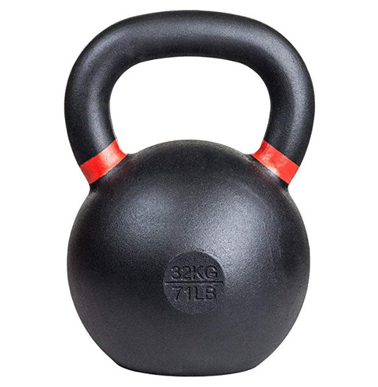 SoCal Kettlebellz - 32 kg (70 lb) Powder-Coated Cast-Iron Kettlebell – Black