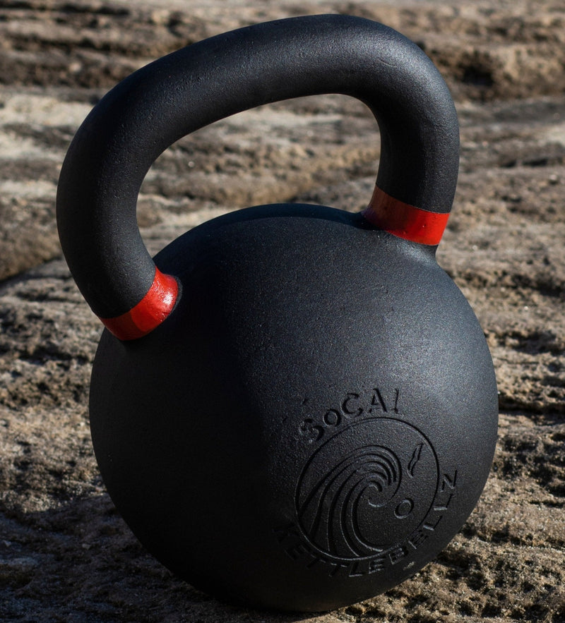 Load image into Gallery viewer, SoCal Kettlebellz - 32 kg (70 lb) Powder-Coated Cast-Iron Kettlebell – Black
