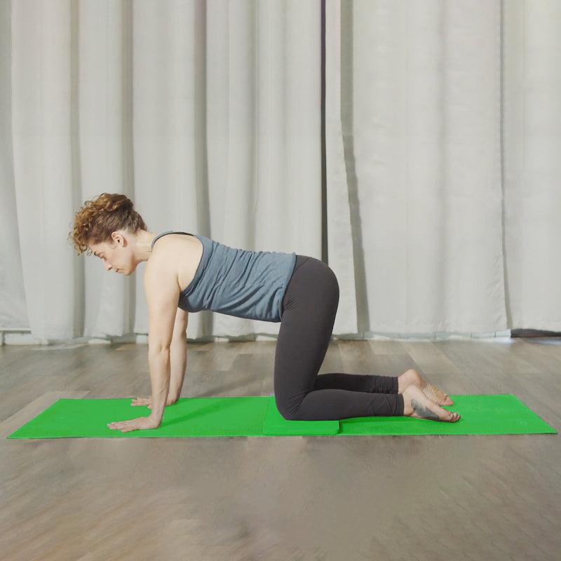 Load image into Gallery viewer, BalanceFrom Fitness 1&quot; Extra Thick Yoga Mat w/Knee Pad and Carrying Strap, Green
