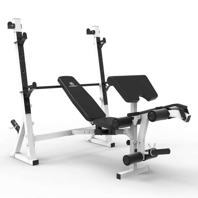 Load image into Gallery viewer, Marcy Olympic Weight Bench, Home Gym Exercise Equipment Workout Machine, White
