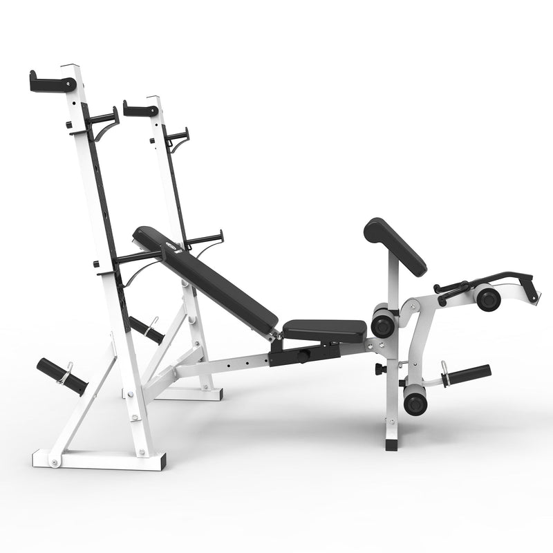 Load image into Gallery viewer, Marcy Olympic Weight Bench, Home Gym Exercise Equipment Workout Machine, White
