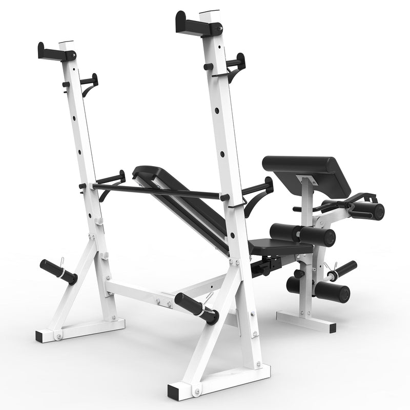 Load image into Gallery viewer, Marcy Olympic Weight Bench, Home Gym Exercise Equipment Workout Machine, White
