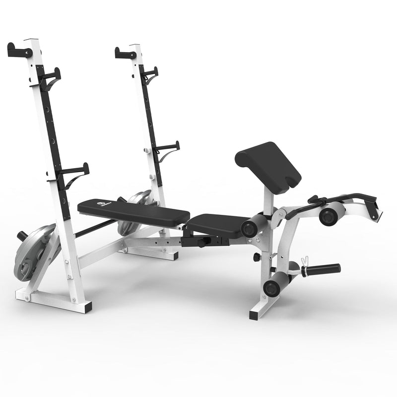 Load image into Gallery viewer, Marcy Olympic Weight Bench, Home Gym Exercise Equipment Workout Machine, White
