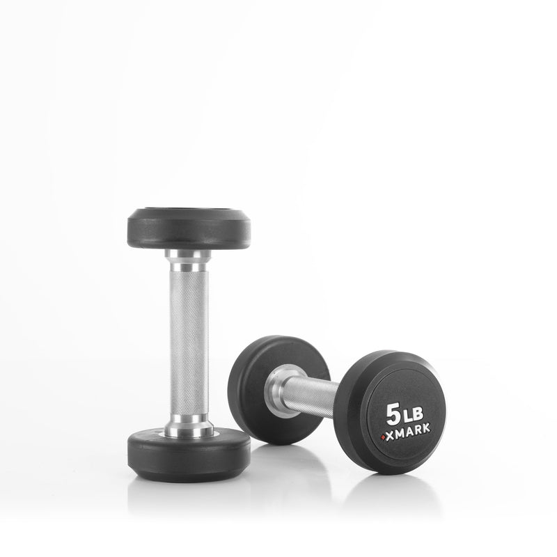Load image into Gallery viewer, XMARK - Round Commercial Urethane Dumbbells (5-50 lb and 5-75 lb Sets)

