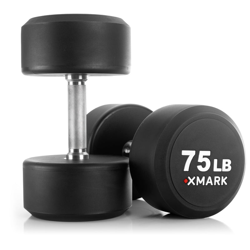 Load image into Gallery viewer, XMARK - Round Commercial Urethane Dumbbells (5-50 lb and 5-75 lb Sets)
