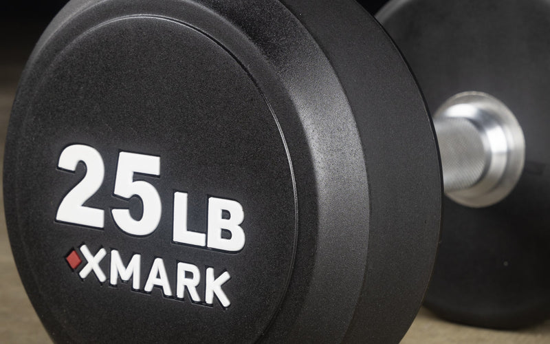 Load image into Gallery viewer, XMARK - Round Commercial Urethane Dumbbells (5-50 lb and 5-75 lb Sets)
