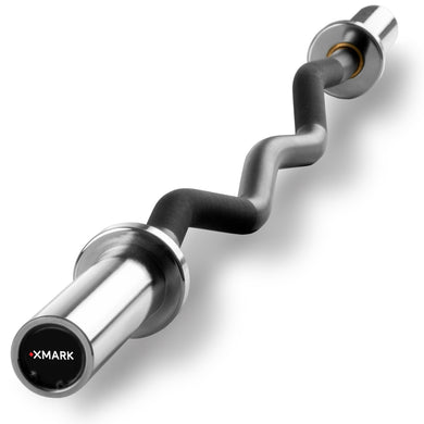 XMARK - EZ Curl Bar 28 mm Grip – Fits Olympic Weights
