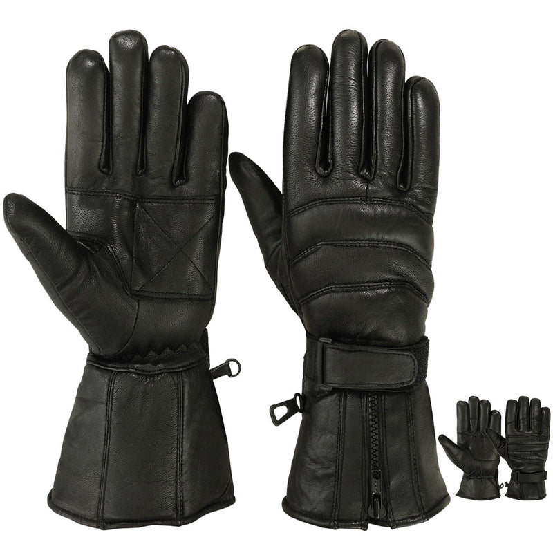 Load image into Gallery viewer, MRX - Mens Motorbike Gloves Cold Weather Motorcycle Riding Genuine Leather Black Glove
